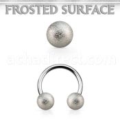 cbfo5 rose gold steel circular barbell 5mm frosted steel ball