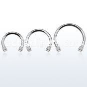 cbmdi4l xxl steel circular barbell, 14g w 4mm dices