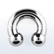 cbr0 316l steel 8mm circular barbell with threaded 12mm balls