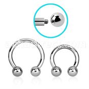 cbr10x 316l steel 2.5mm circular barbell with external 6mm ball