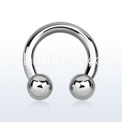 cbr4 316l steel 5mm circular barbell with internal 8mm ball