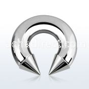 cbrcn00 316l steel 10mm circular barbell with internal 12mm cones