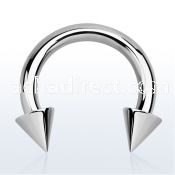 cbrcn10 316l steel 2 5mm circular barbell with internal 6mm cone