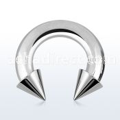 cbrcn4 316l steel 5mm circular barbell with internal 7mm cone