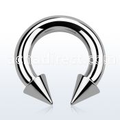 cbrcn6 316l steel 4mm circular barbell with internal 7mm cone