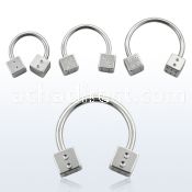 cbsdi5 316l steel circular barbell with two 5mm dices