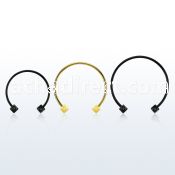 cbstdi3l xxl anodized steel circular barbell, 16g w 3mm dices