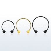 cbstdi4l xxl anodized steel circular barbell, 16g w 4mm dices