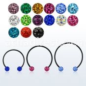 cbstf4l xxl anodized steel cbr, 16g w 4mm multi crystal balls