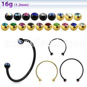 cbstjb3l xxl anodized steel cbr, 16g w 3mm jewel balls w crystals