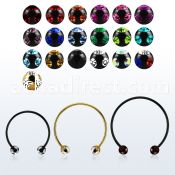 cbstmj4l xxl anodized steel cbr, 16g w 4mm multi jewel balls