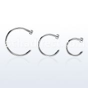 clns20 316l steel fake nose clips in 20g 0 8mm