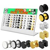 dacb133 board of polished anodized 316l steel fake plugs