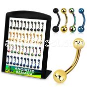 dbnts anodized 316l steel belly banana with 5 6mm ball