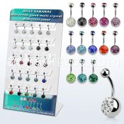 dmix10 display w belly banana w multi crystal ferido 5 10mm ball