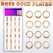 dnsm101 box w silver fake septum rings with rose gold plating 