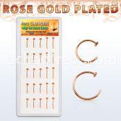 dnsm120 box w rose gold plated silver fake nose clip