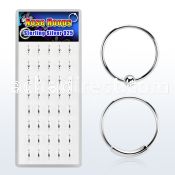 dnsm box of silver nose rings in mixed styles w diameter 8mm