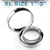 dpgxl xl high polished 316l steel double flared flesh tunnel