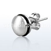 er103 loose pair of stainless steel rubber button studs