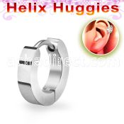 er248m tiny matt polished 316l steel helix huggie