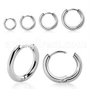 erhop pair of stainless steel hinged hoop huggies