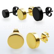 ertrd pair of anodized surgical steel fake plug ear stud