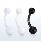 fbnuvs bioflex belly banana, 14g (1.6mm) with 5 6mm ball