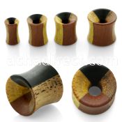 fpjsat double flare flesh tunnel w four different wood quarters