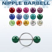 frnpe8 316l steel nipple shield w 2 8mm multi crystal balls
