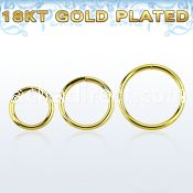 gpsel18 gold plated silver seamless ring 1mm w diameter 8 12mm