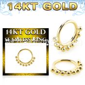 gspv18 14k gold seamless nose ring 18g chain balls 2