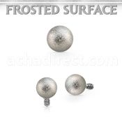 idfo4s 4mm frosted steel ball shaped dermal anchor top part
