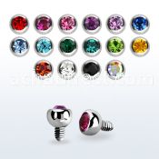 ihjb3 3mm steel half jewel ball dermal anchor top