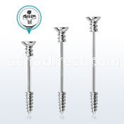 indsh36s surgical steel industrial barbell