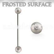 info5 316l steel industrial barbellw 2 5mm frosted steel balls