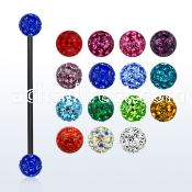 intfr4s anodized steel industrial barbell with 4mm ferido balls