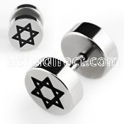 ip18 high polished fake plug with laser edged david star logo