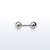 ipb5 316l steel fake plug with two 5mm ball shaped ends