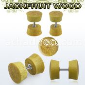 ipjaf jack fruit wood fake plug w 316l steel post