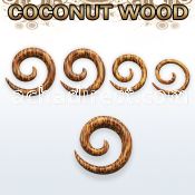 iptco coconut wood spiral coil taper