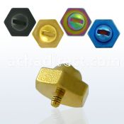 ita6 anodized steel dermal hexa screw nut top for base plate