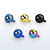 itb5 5mm balle shaped anodized 316l steel dermal anchor top