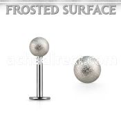lbfo3 316l steel labret with a 3mm frosted steel ball
