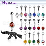 mcd631k 316l steel belly banana with black plated gun