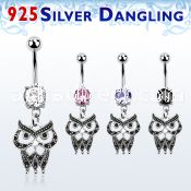 mcdvd21 steel belly banana w and a sterling silver owl dangling