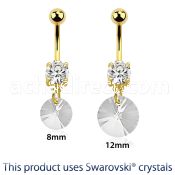 mdk718 anodized steel belly banana swarovski crystal