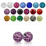 mfr5 5mm multi crystal ball with resin cover threading