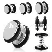 mpr high polished 316l steel magnetic fake plug with o rings