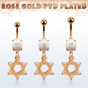 mrodsr rose gold steel belly banana w opal a david star